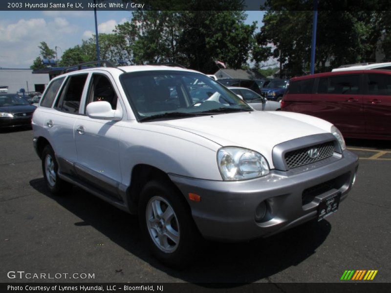 Nordic White / Gray 2003 Hyundai Santa Fe LX