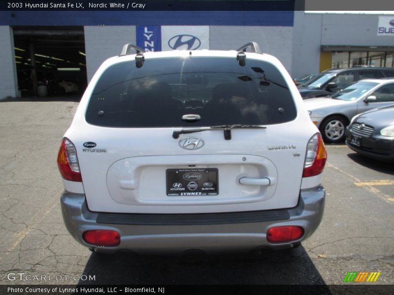 Nordic White / Gray 2003 Hyundai Santa Fe LX
