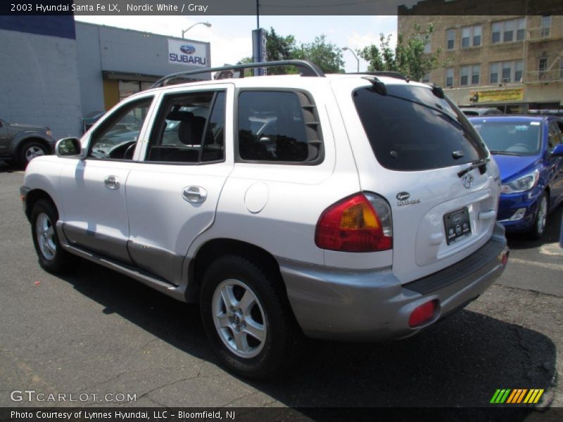 Nordic White / Gray 2003 Hyundai Santa Fe LX