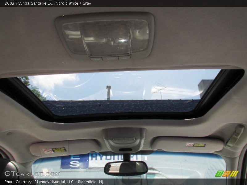 Nordic White / Gray 2003 Hyundai Santa Fe LX