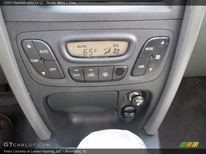 Nordic White / Gray 2003 Hyundai Santa Fe LX