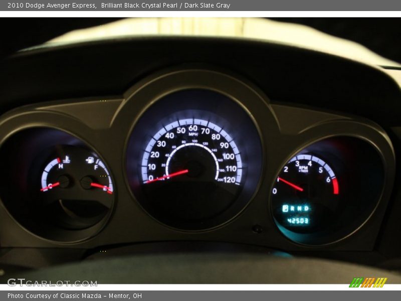 Brilliant Black Crystal Pearl / Dark Slate Gray 2010 Dodge Avenger Express