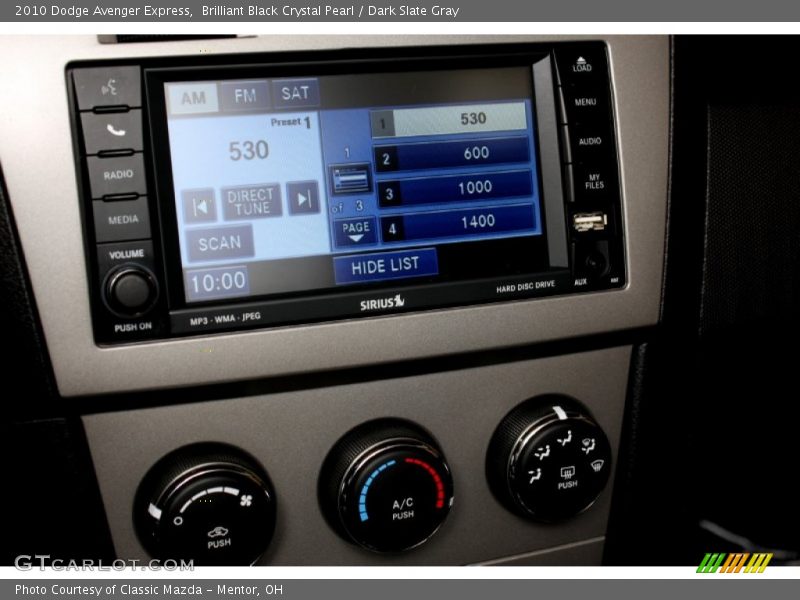 Brilliant Black Crystal Pearl / Dark Slate Gray 2010 Dodge Avenger Express