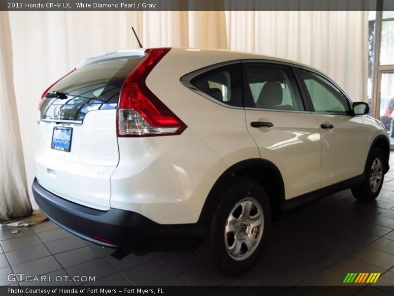 White Diamond Pearl / Gray 2013 Honda CR-V LX