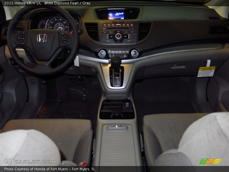White Diamond Pearl / Gray 2013 Honda CR-V LX