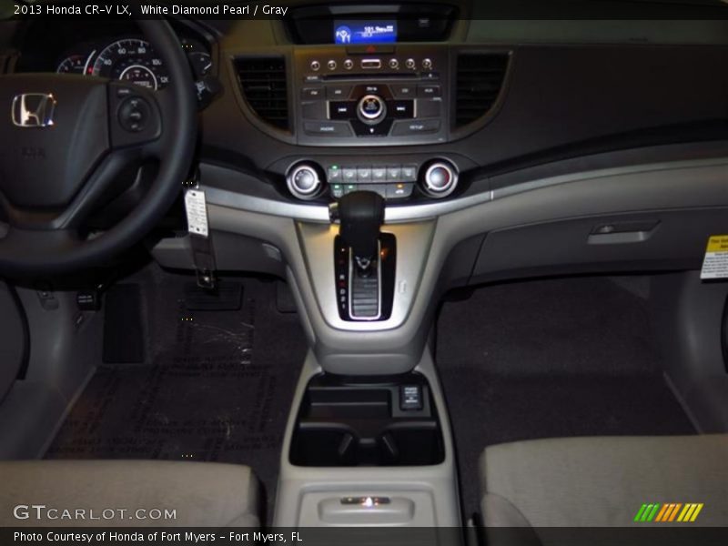 White Diamond Pearl / Gray 2013 Honda CR-V LX