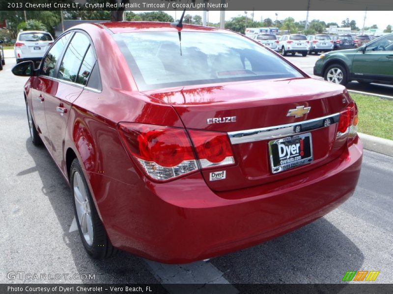 Crystal Red Metallic Tintcoat / Cocoa/Light Neutral 2013 Chevrolet Cruze LT