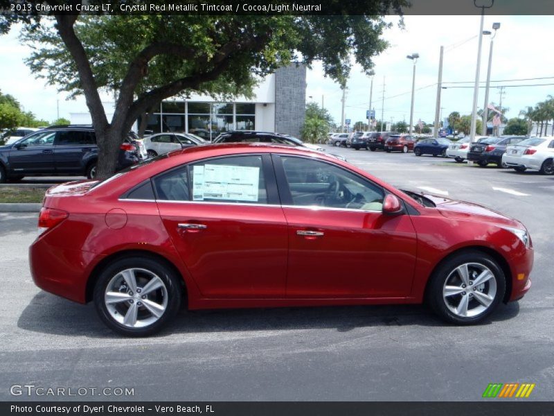 Crystal Red Metallic Tintcoat / Cocoa/Light Neutral 2013 Chevrolet Cruze LT