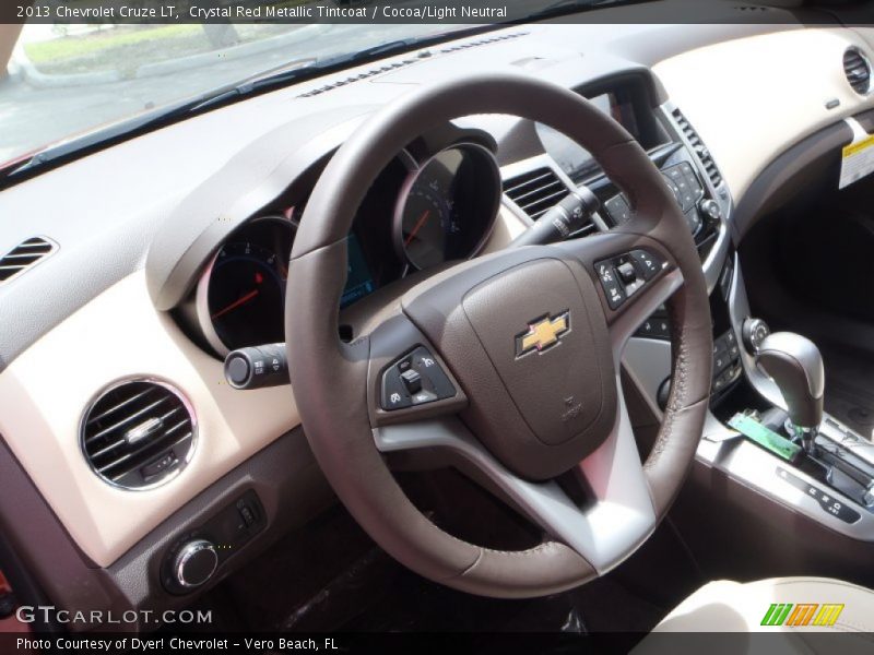 Crystal Red Metallic Tintcoat / Cocoa/Light Neutral 2013 Chevrolet Cruze LT