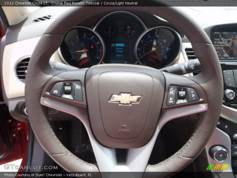 Crystal Red Metallic Tintcoat / Cocoa/Light Neutral 2013 Chevrolet Cruze LT