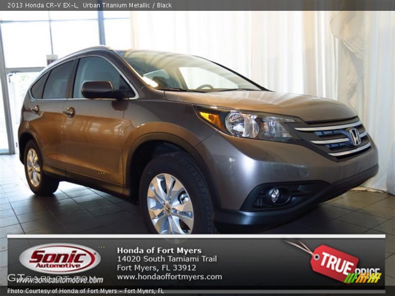 Urban Titanium Metallic / Black 2013 Honda CR-V EX-L