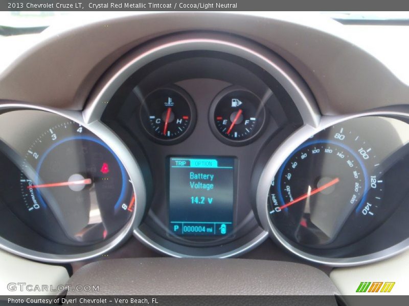 Crystal Red Metallic Tintcoat / Cocoa/Light Neutral 2013 Chevrolet Cruze LT