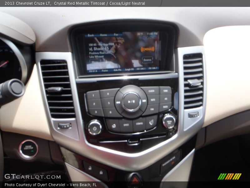 Crystal Red Metallic Tintcoat / Cocoa/Light Neutral 2013 Chevrolet Cruze LT