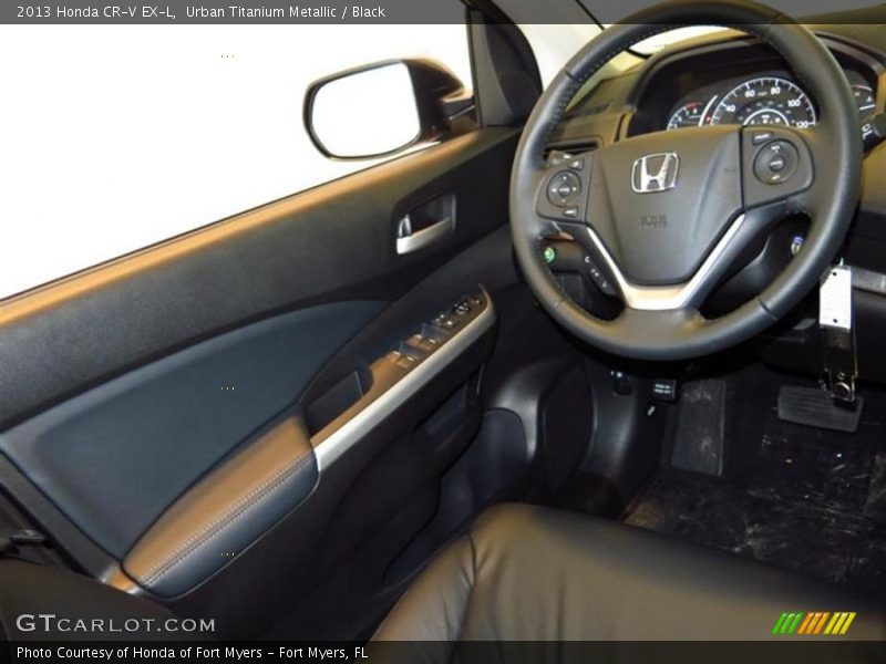 Urban Titanium Metallic / Black 2013 Honda CR-V EX-L