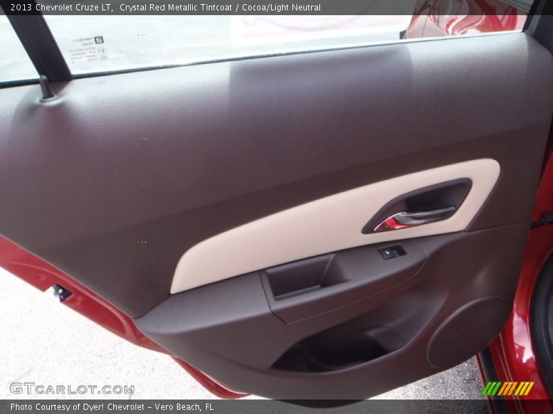 Crystal Red Metallic Tintcoat / Cocoa/Light Neutral 2013 Chevrolet Cruze LT