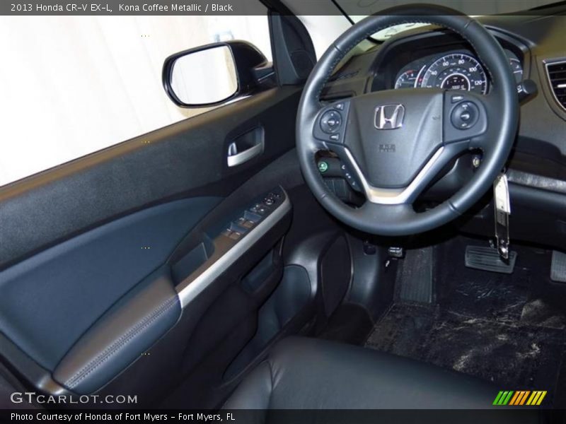 Kona Coffee Metallic / Black 2013 Honda CR-V EX-L