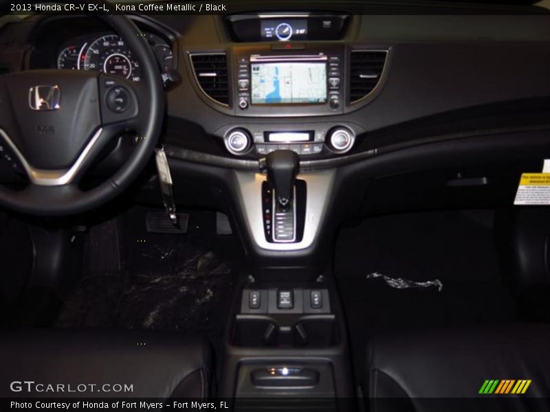 Kona Coffee Metallic / Black 2013 Honda CR-V EX-L