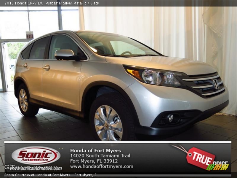 Alabaster Silver Metallic / Black 2013 Honda CR-V EX