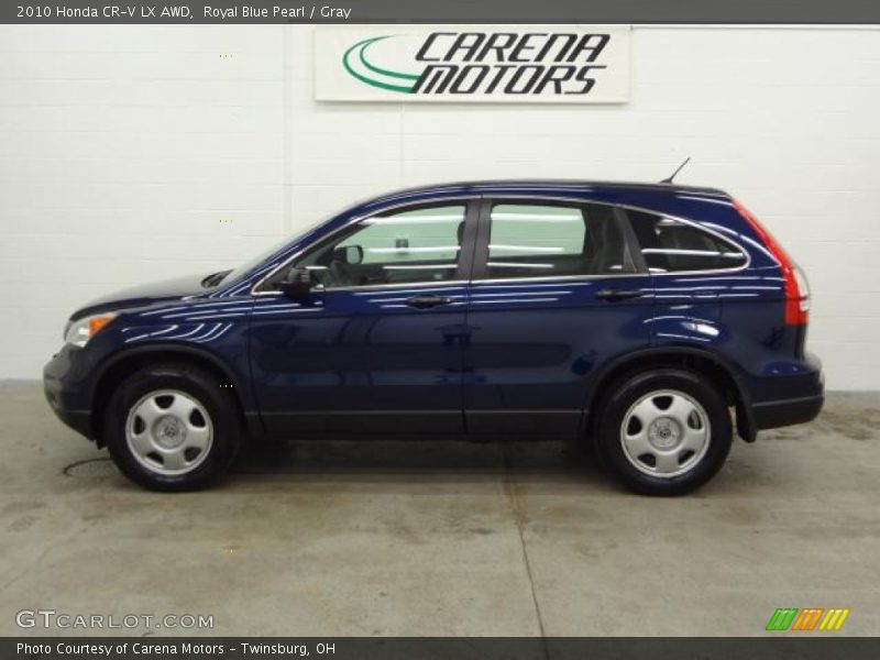 Royal Blue Pearl / Gray 2010 Honda CR-V LX AWD