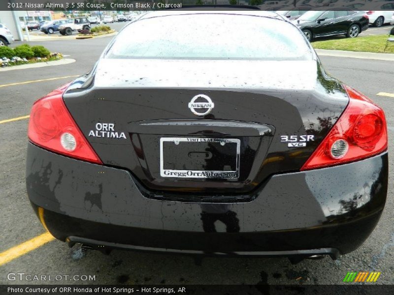 Crimson Black / Charcoal 2012 Nissan Altima 3.5 SR Coupe