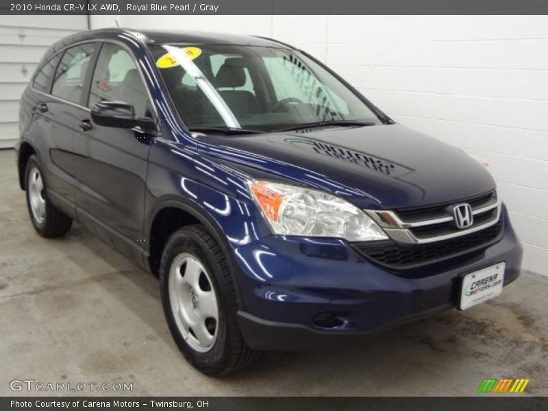 Royal Blue Pearl / Gray 2010 Honda CR-V LX AWD