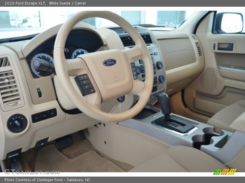 White Suede / Camel 2010 Ford Escape XLT