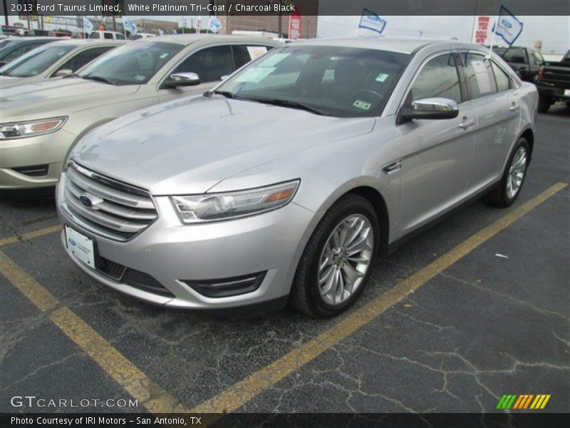 White Platinum Tri-Coat / Charcoal Black 2013 Ford Taurus Limited