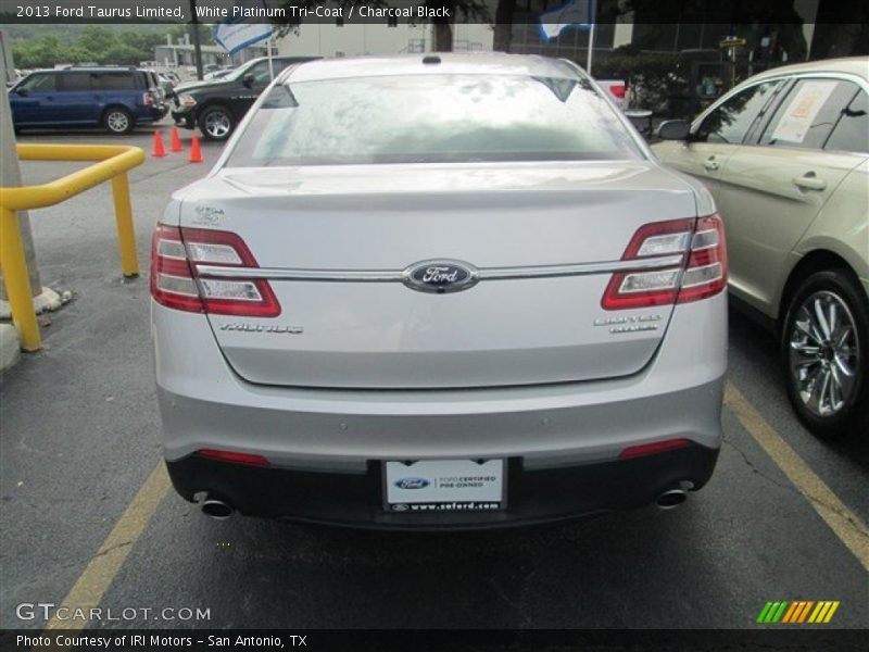 White Platinum Tri-Coat / Charcoal Black 2013 Ford Taurus Limited