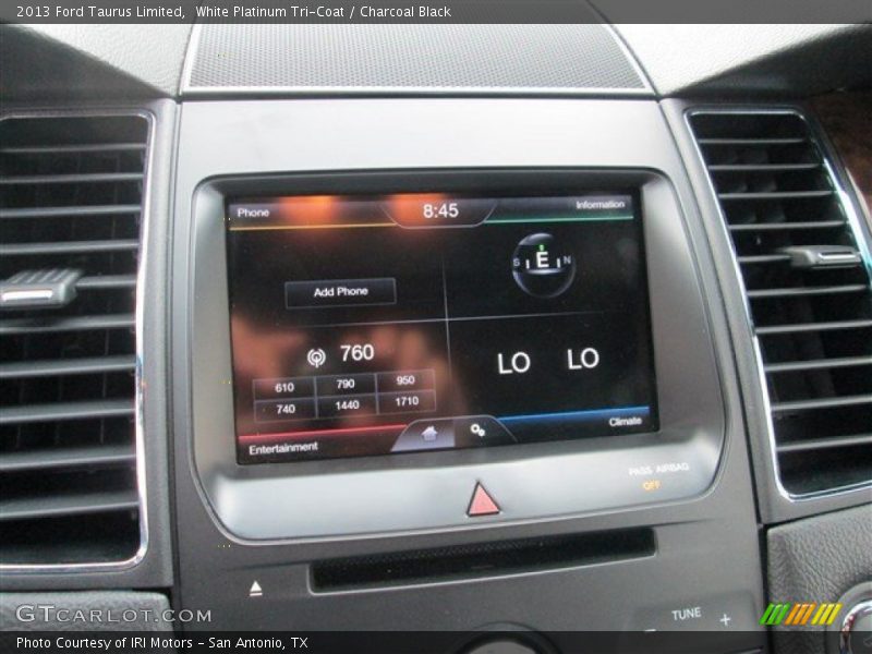 White Platinum Tri-Coat / Charcoal Black 2013 Ford Taurus Limited