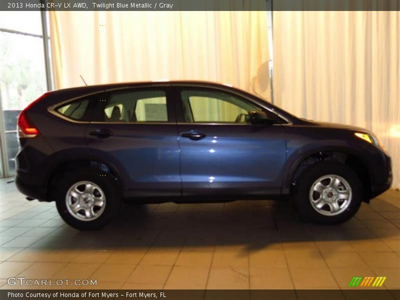 Twilight Blue Metallic / Gray 2013 Honda CR-V LX AWD