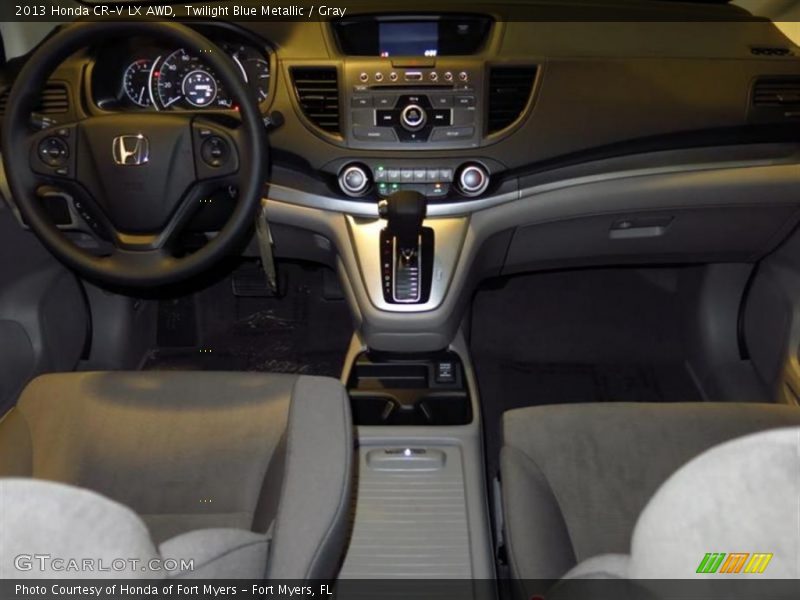 Twilight Blue Metallic / Gray 2013 Honda CR-V LX AWD