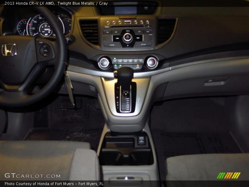 Twilight Blue Metallic / Gray 2013 Honda CR-V LX AWD
