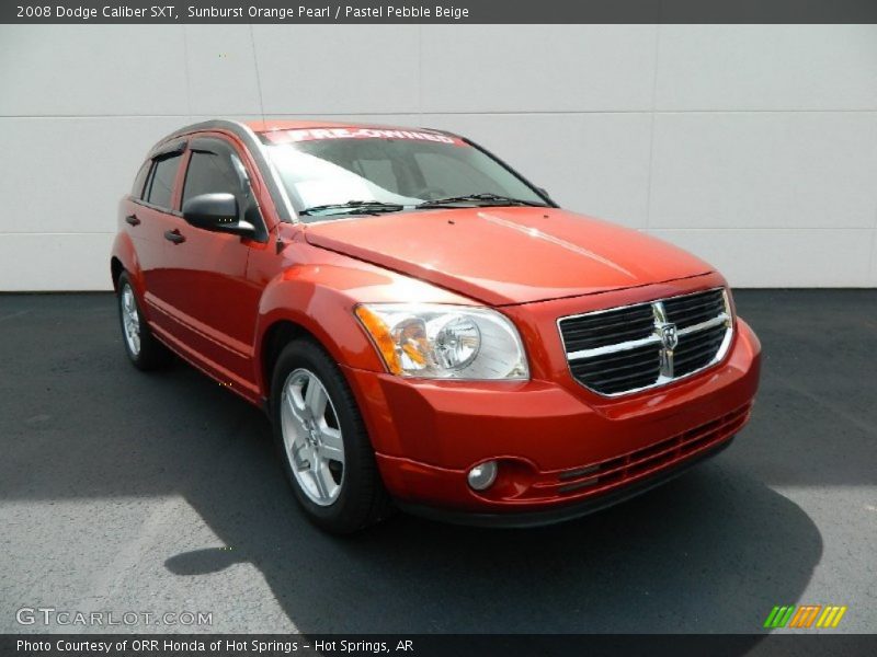 Sunburst Orange Pearl / Pastel Pebble Beige 2008 Dodge Caliber SXT