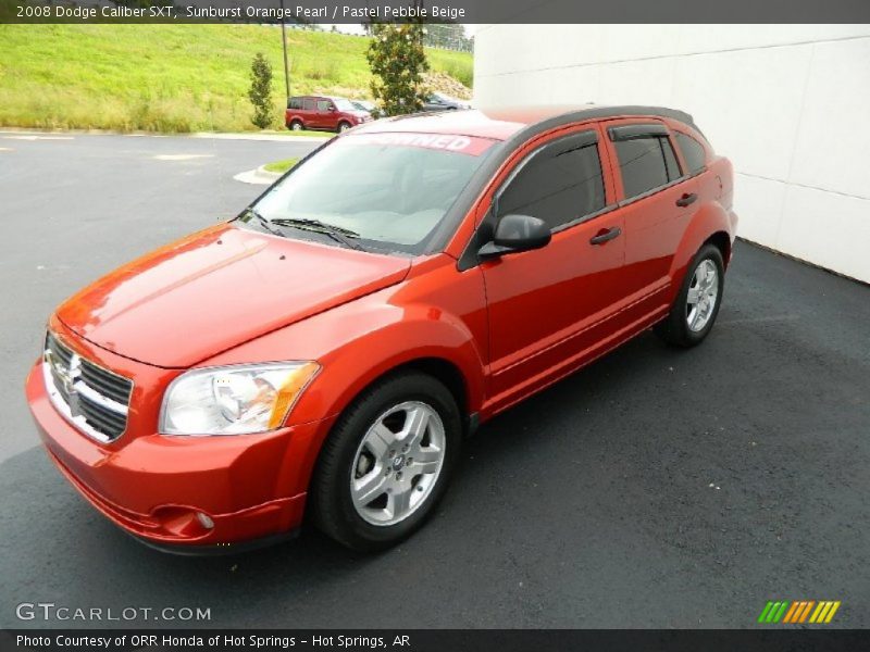Sunburst Orange Pearl / Pastel Pebble Beige 2008 Dodge Caliber SXT