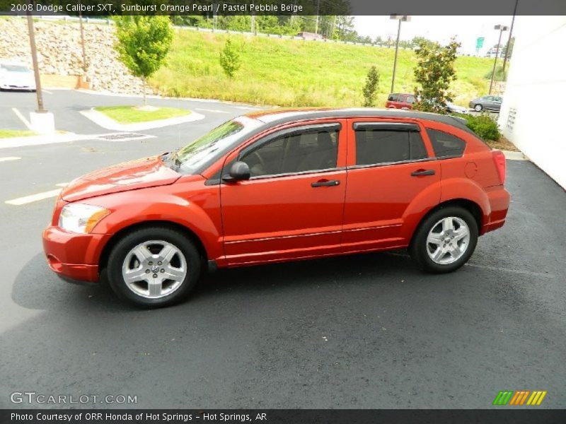 Sunburst Orange Pearl / Pastel Pebble Beige 2008 Dodge Caliber SXT