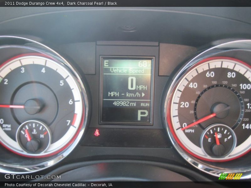 Dark Charcoal Pearl / Black 2011 Dodge Durango Crew 4x4