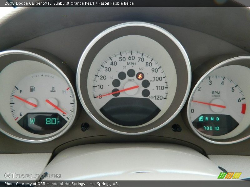 Sunburst Orange Pearl / Pastel Pebble Beige 2008 Dodge Caliber SXT