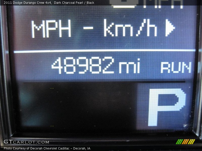 Dark Charcoal Pearl / Black 2011 Dodge Durango Crew 4x4