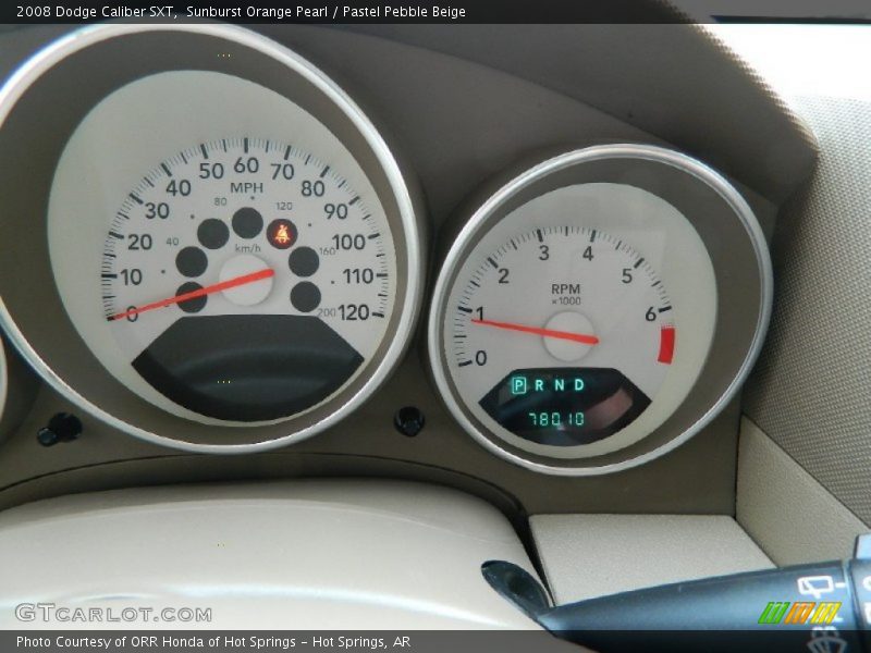 Sunburst Orange Pearl / Pastel Pebble Beige 2008 Dodge Caliber SXT