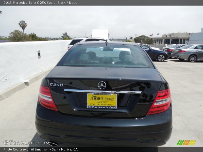 Black / Black 2013 Mercedes-Benz C 250 Sport