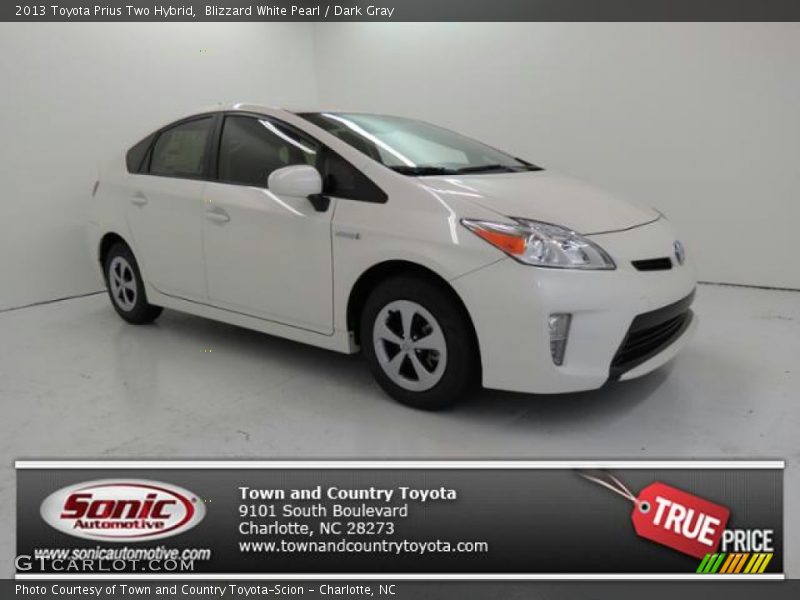 Blizzard White Pearl / Dark Gray 2013 Toyota Prius Two Hybrid