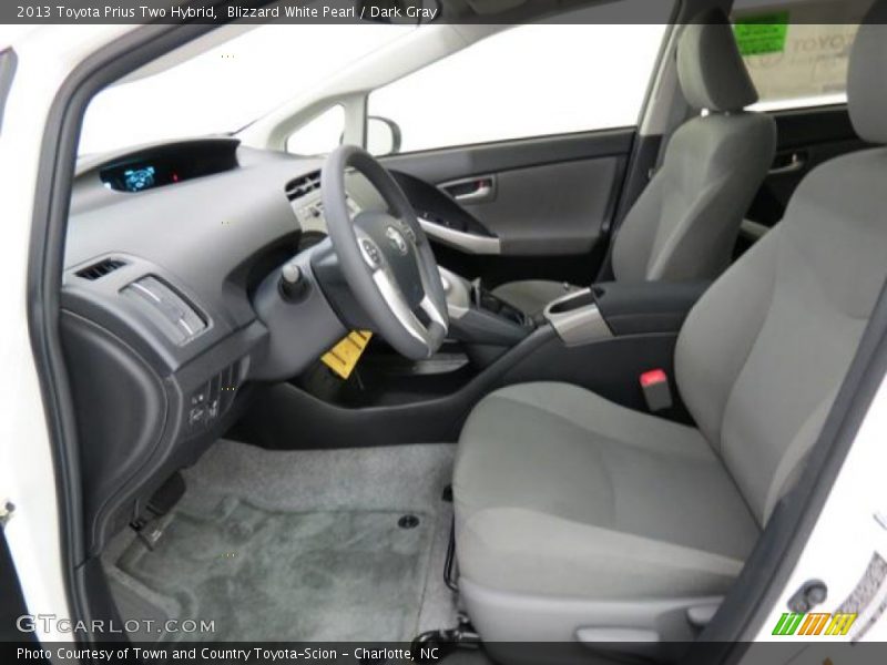 Blizzard White Pearl / Dark Gray 2013 Toyota Prius Two Hybrid