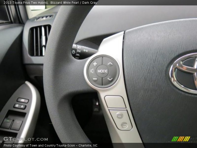 Blizzard White Pearl / Dark Gray 2013 Toyota Prius Two Hybrid