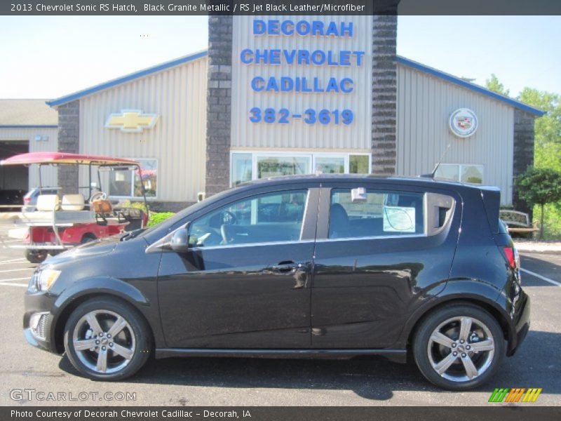 Black Granite Metallic / RS Jet Black Leather/Microfiber 2013 Chevrolet Sonic RS Hatch