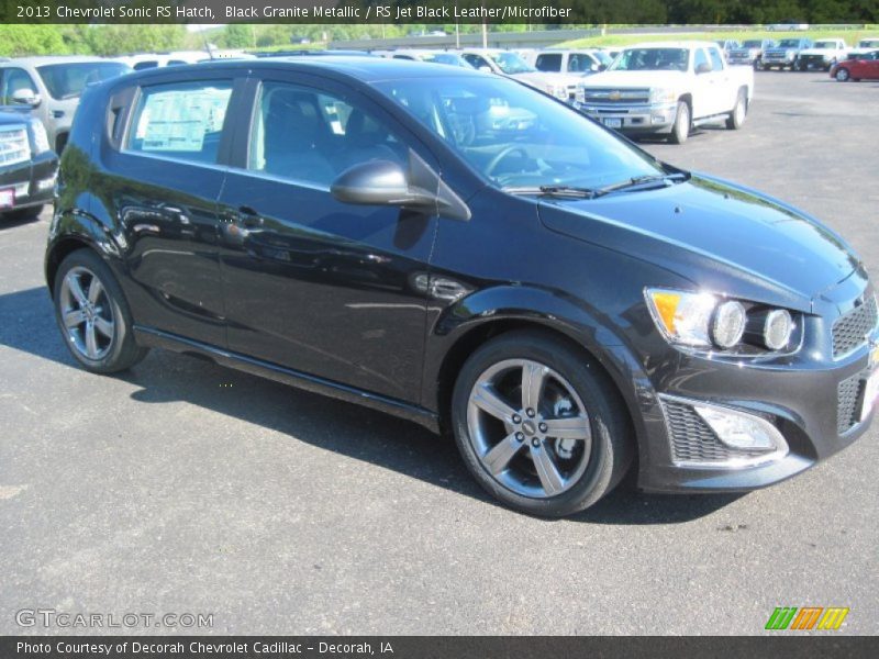 Black Granite Metallic / RS Jet Black Leather/Microfiber 2013 Chevrolet Sonic RS Hatch