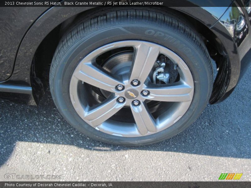 Black Granite Metallic / RS Jet Black Leather/Microfiber 2013 Chevrolet Sonic RS Hatch