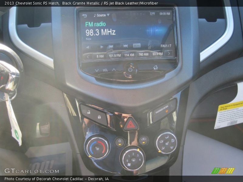 Black Granite Metallic / RS Jet Black Leather/Microfiber 2013 Chevrolet Sonic RS Hatch