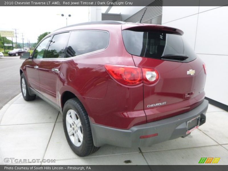 Red Jewel Tintcoat / Dark Gray/Light Gray 2010 Chevrolet Traverse LT AWD