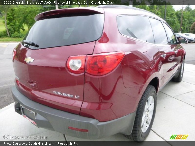 Red Jewel Tintcoat / Dark Gray/Light Gray 2010 Chevrolet Traverse LT AWD