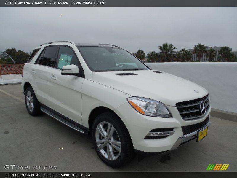 Arctic White / Black 2013 Mercedes-Benz ML 350 4Matic